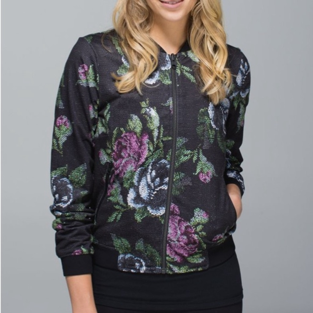 Lululemon | Party Bomb Jacket | Garden Party Smooth Silver Multi | Sz 6/8 | EUC - Picture 2 of 13